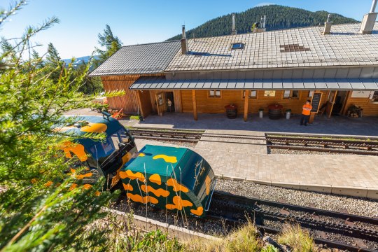 Der Salamander-Zug bei der Station Baumgartner, © NB/Stranz