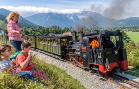 Der Nostalgie-Dampfzug auf dem Weg zum höchstgelegenen Bahnhof Österreichs., © NB/Zwickl