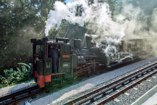 Der Nostalgie-Dampfzug in voller Pracht, © NB/Zwickl